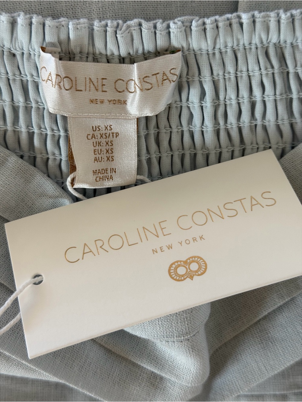 Caroline Constas Linen Strapless Maxi Dress - Picture 7 of 10